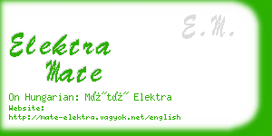 elektra mate business card